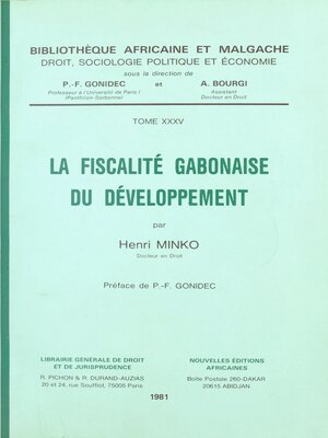 cover image of La fiscalité gabonaise du développement